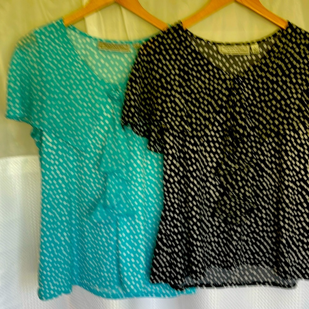 Bundle of 2 ruffled blouses…2 for 20